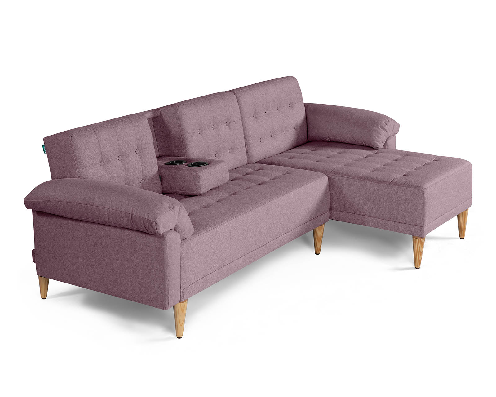 Foto 4 pulgar | Sala Modular Reversible De Lino Palo De Rosa Modelo Brunello