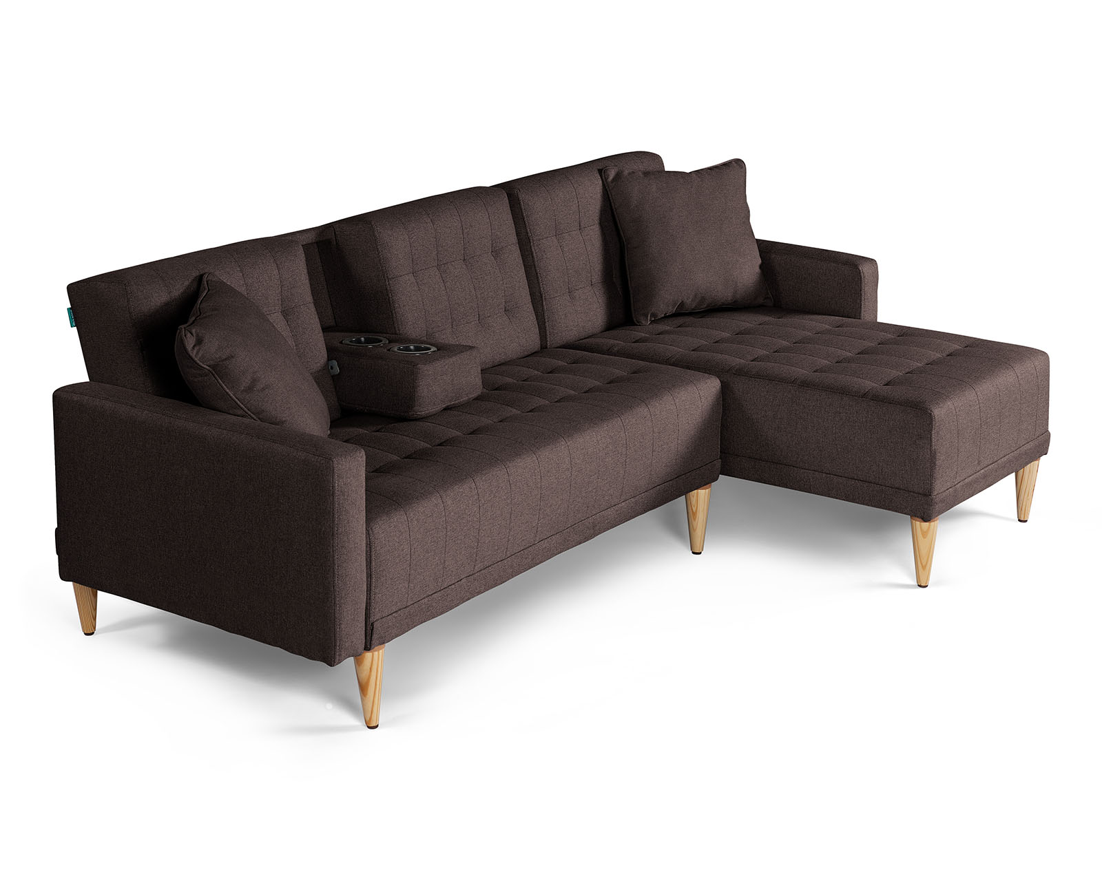 Foto 3 | Sala Modular Reversible De Lino Chocolate Modelo Kendall