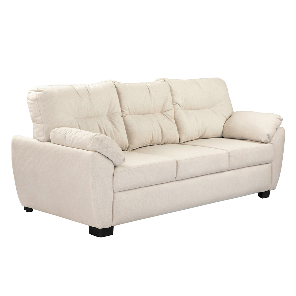 Foto 4 pulgar | Sofa 3 Plazas Monza Crema