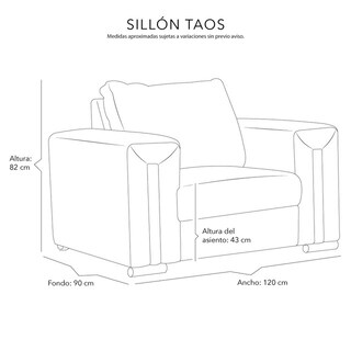Foto 6 | Sala 3 Piezas Sofa, Love y Sillon Taos Plata