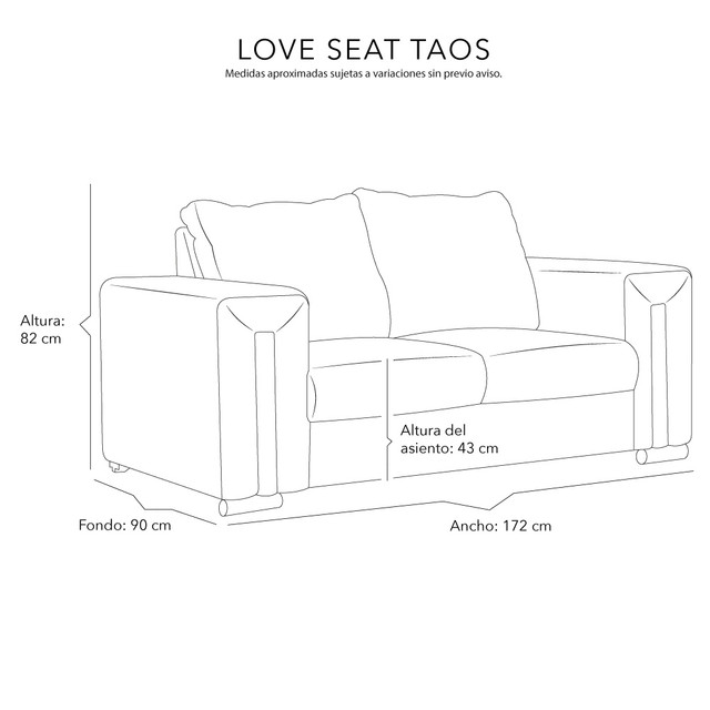 Foto 8 pulgar | Sala 3 Piezas Sofa, Love y Sillon Taos Plata