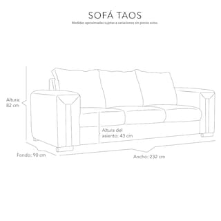 Foto 8 | Sala 3 Piezas Sofa, Love y Sillon Taos Plata