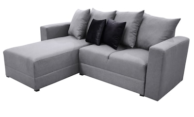Foto 3 | Sala Esquinera Modular El Bazar Store Lombar Gris Plata 220 X 160 Cm, Tela Lino Nacional