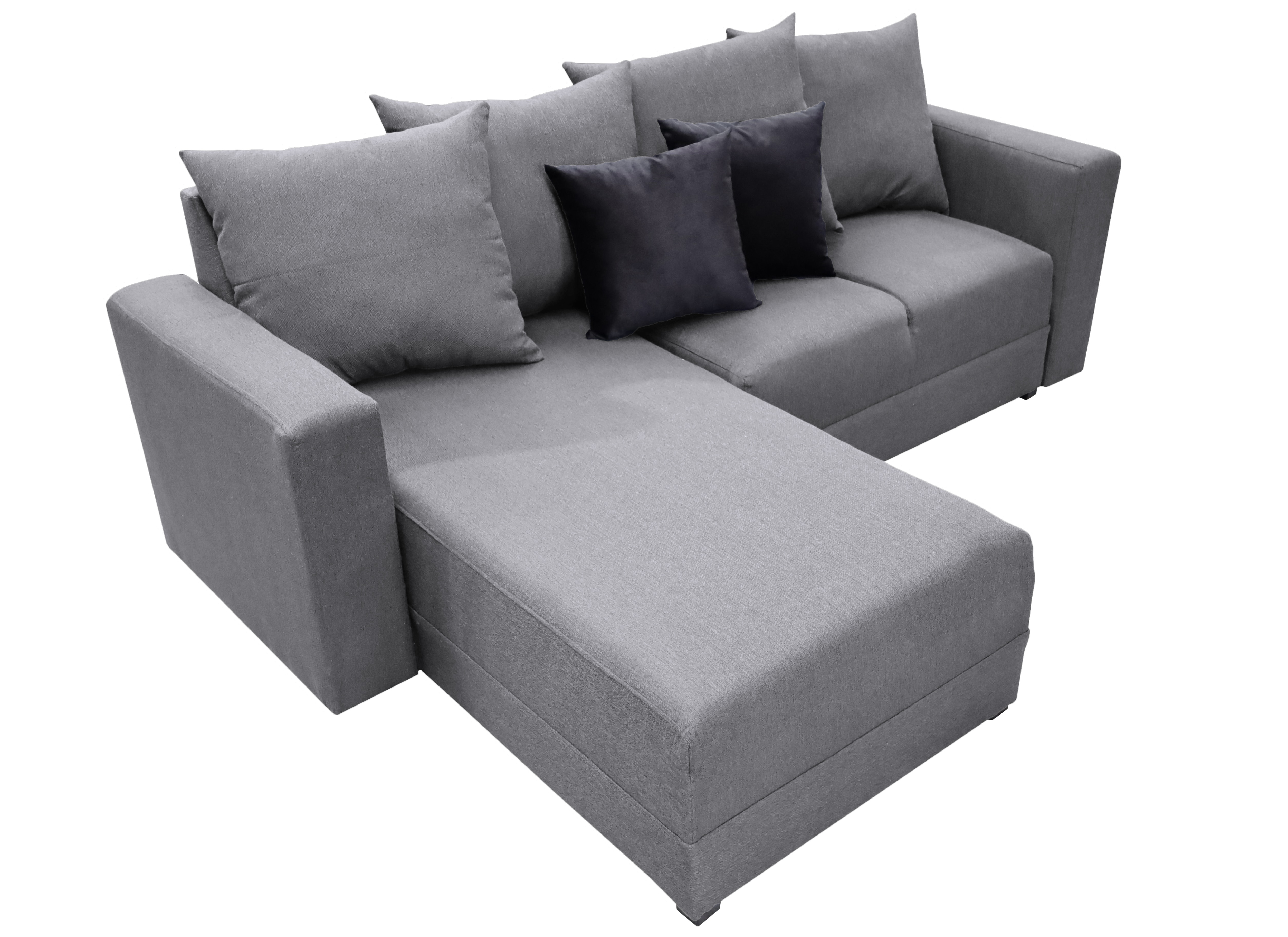 Foto 5 pulgar | Sala Esquinera Modular El Bazar Store Lombar Gris Plata 220 X 160 Cm, Tela Lino Nacional