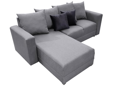 Foto 4 | Sala Esquinera Modular El Bazar Store Lombar Gris Plata 220 X 160 Cm, Tela Lino Nacional