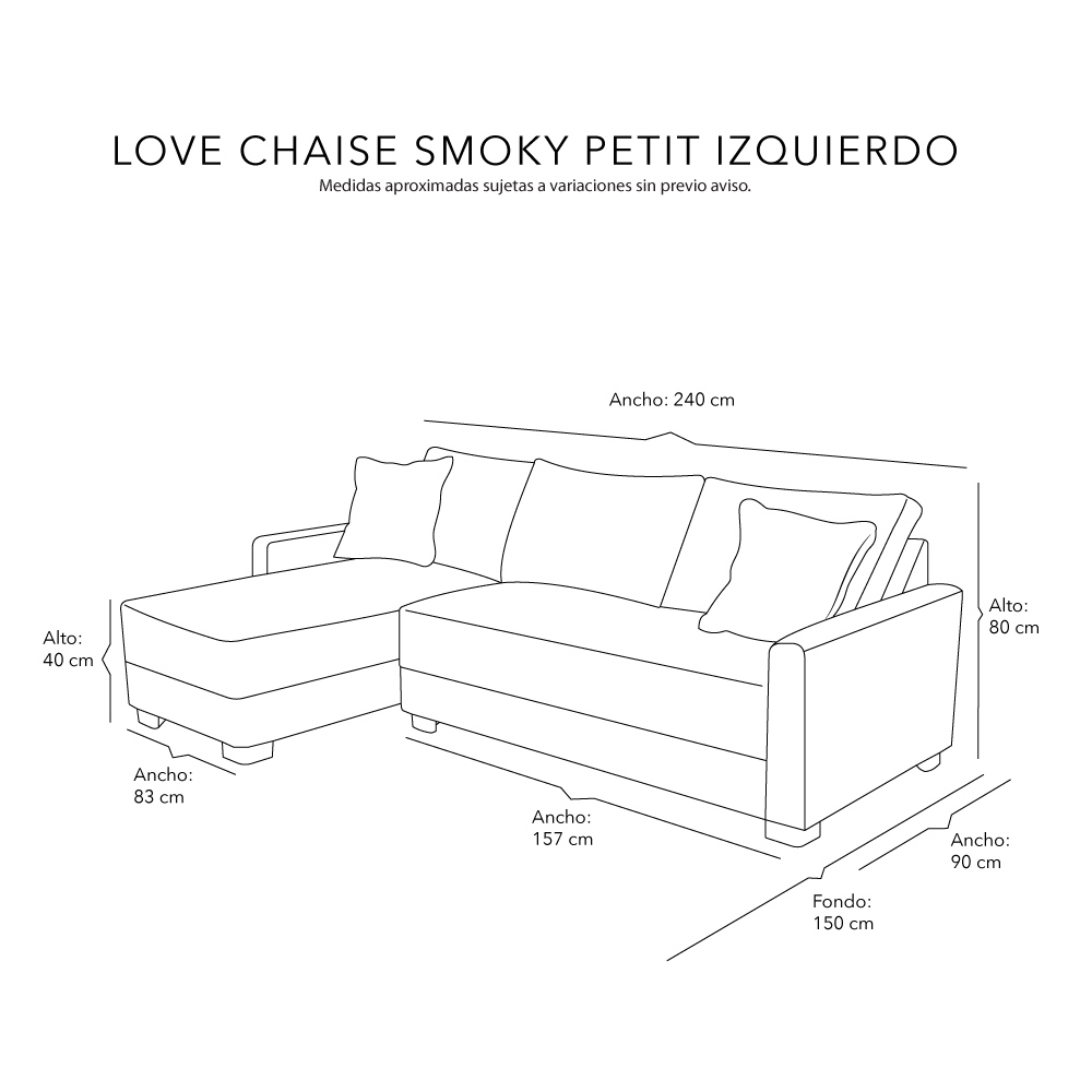 Foto 8 pulgar | Love Chaise Izquierdo Smoky Petit Gris