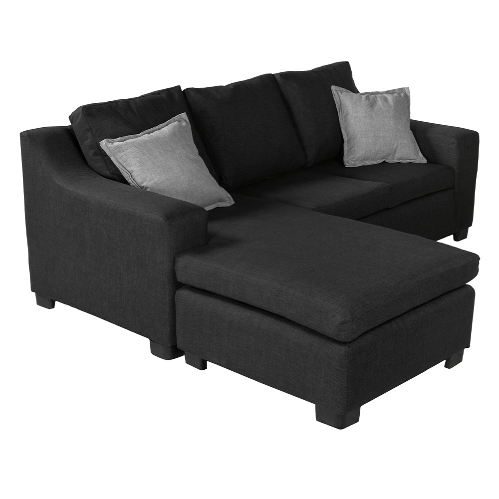 Foto 3 | Sofa-chaise Negro