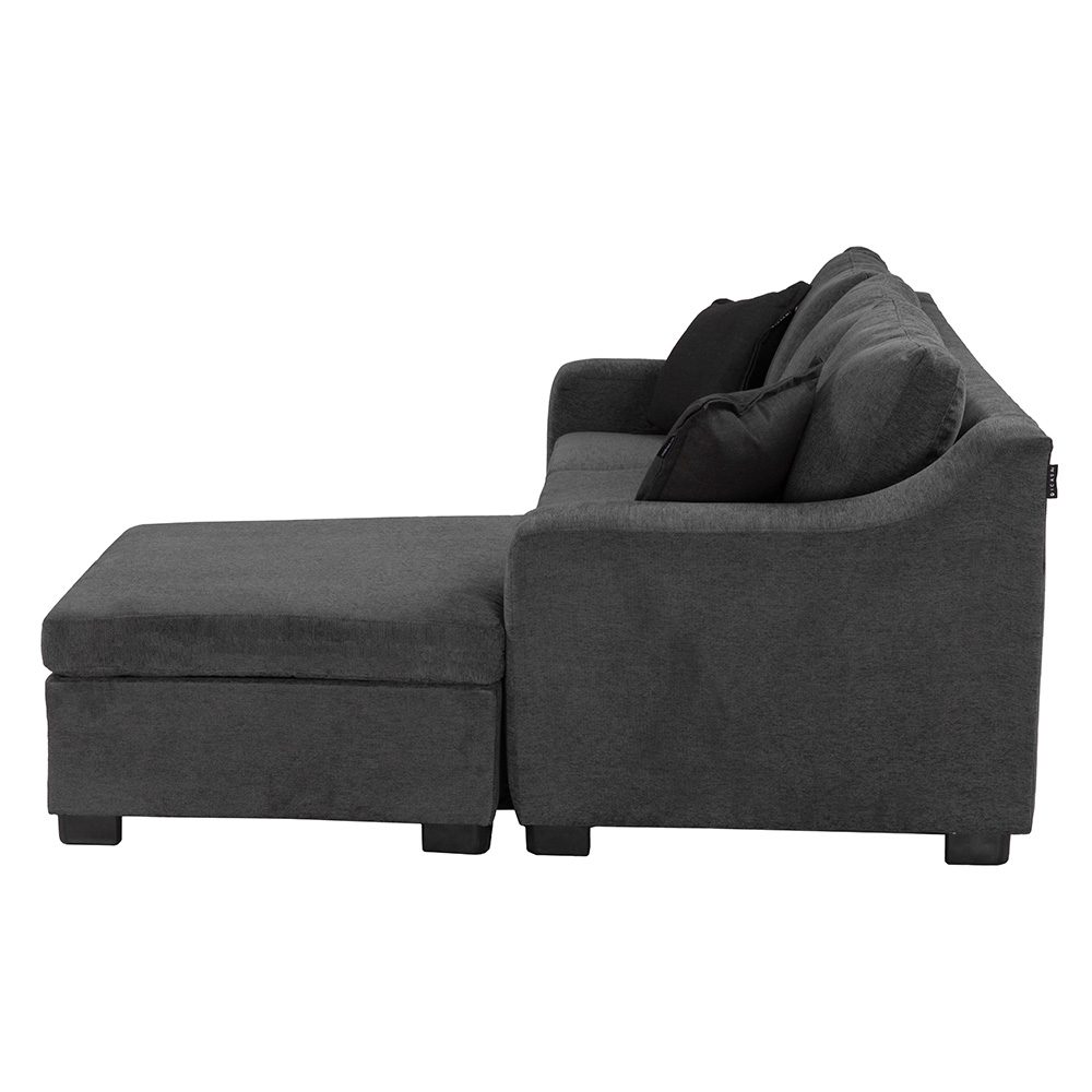 Foto 4 pulgar | Sofa-chaise Gris Oscuro
