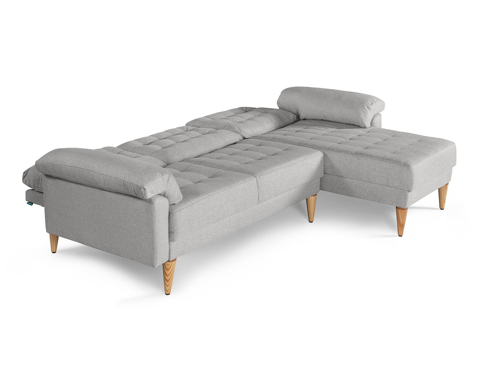 Foto 5 | Sala Modular Reversible De Lino Gris Claro Modelo Heidi