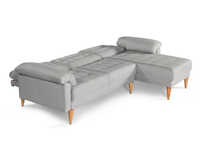 Foto 5 | Sala Modular Reversible De Lino Gris Claro Modelo Heidi