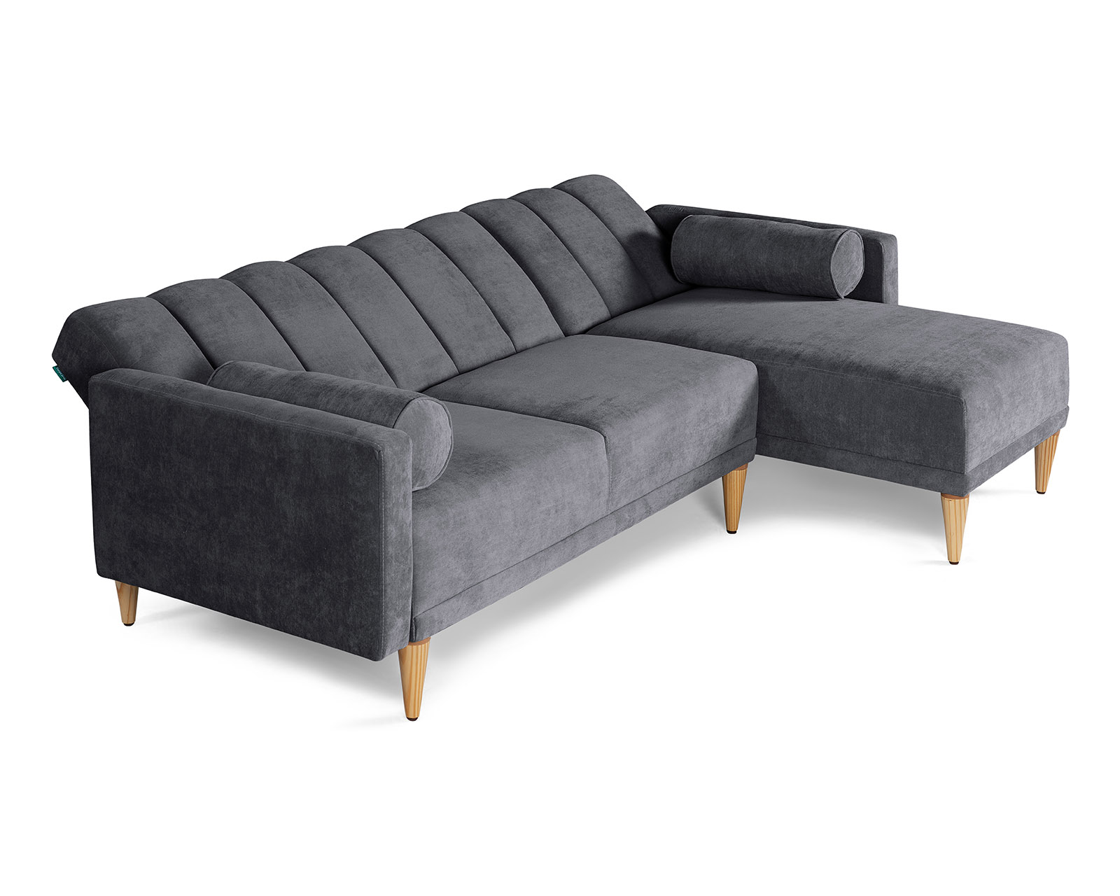 Foto 3 | Sala Modular Reversible De Velvet Gris Oxford Modelo Xander