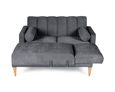 Foto 4 | Sala Modular Reversible De Velvet Gris Oxford Modelo Xander