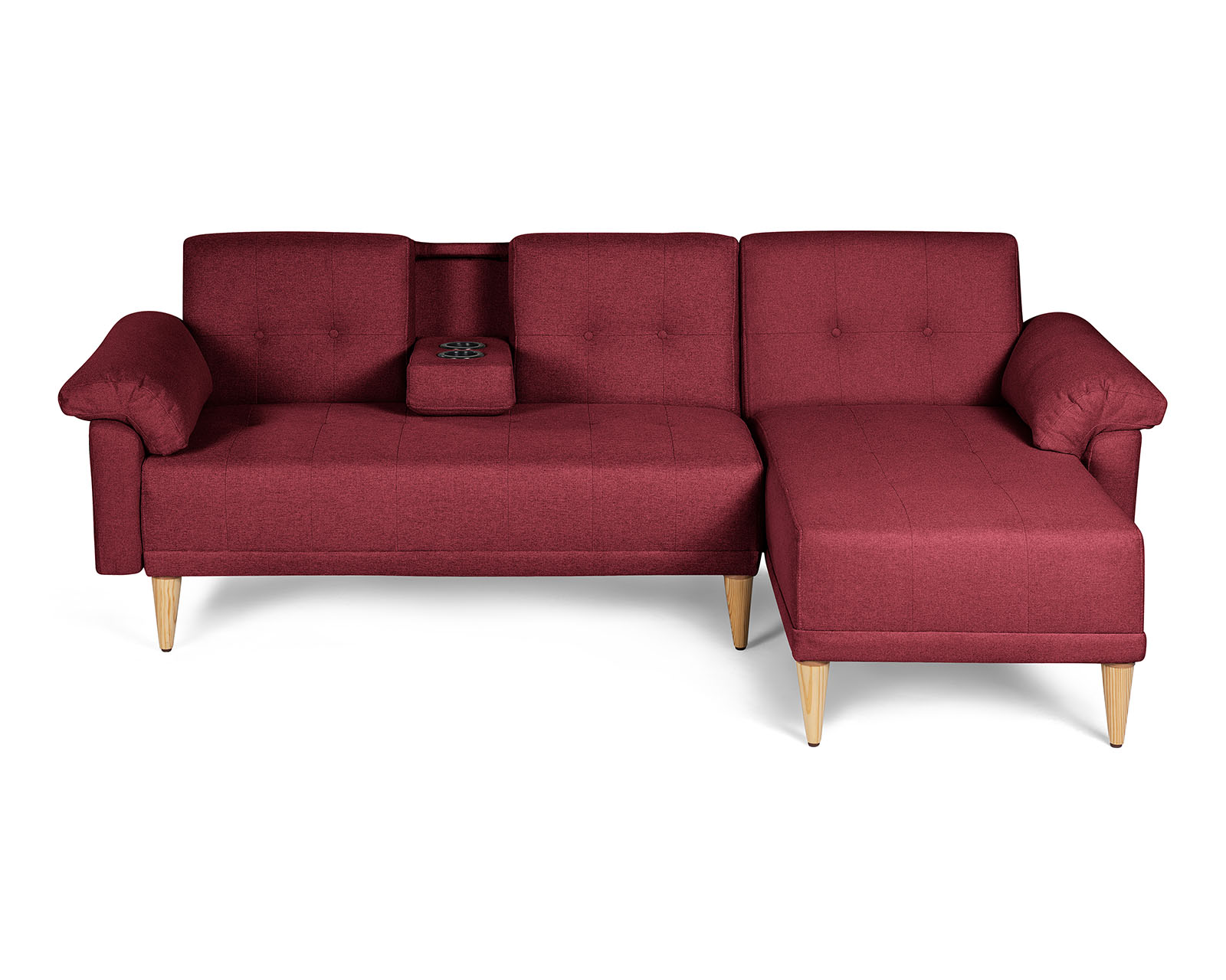 Foto 2 | Sala Modular Reversible De Lino Rojo Modelo Dassia