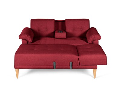 Foto 4 | Sala Modular Reversible De Lino Rojo Modelo Dassia