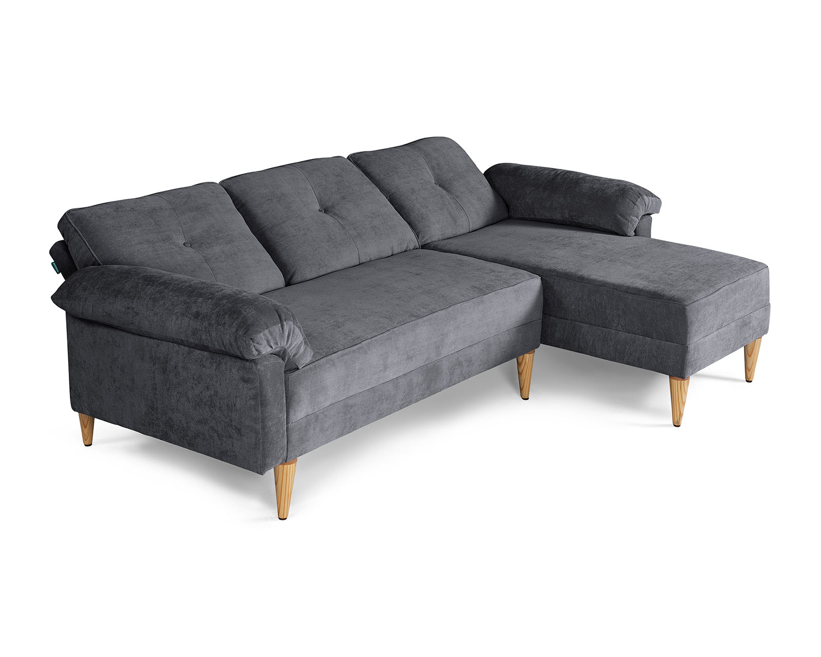 Foto 3 | Sala Modular Reversible De Velvet Gris Oxford Modelo Sergey