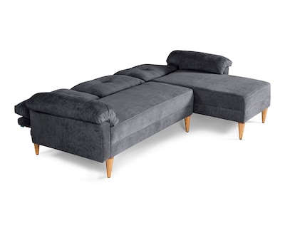 Foto 5 | Sala Modular Reversible De Velvet Gris Oxford Modelo Sergey