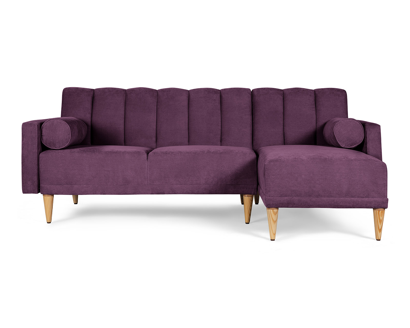 Foto 2 | Sala Modular Reversible De Velvet Morado Modelo Xander