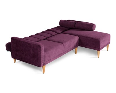 Foto 5 | Sala Modular Reversible De Velvet Morado Modelo Xander