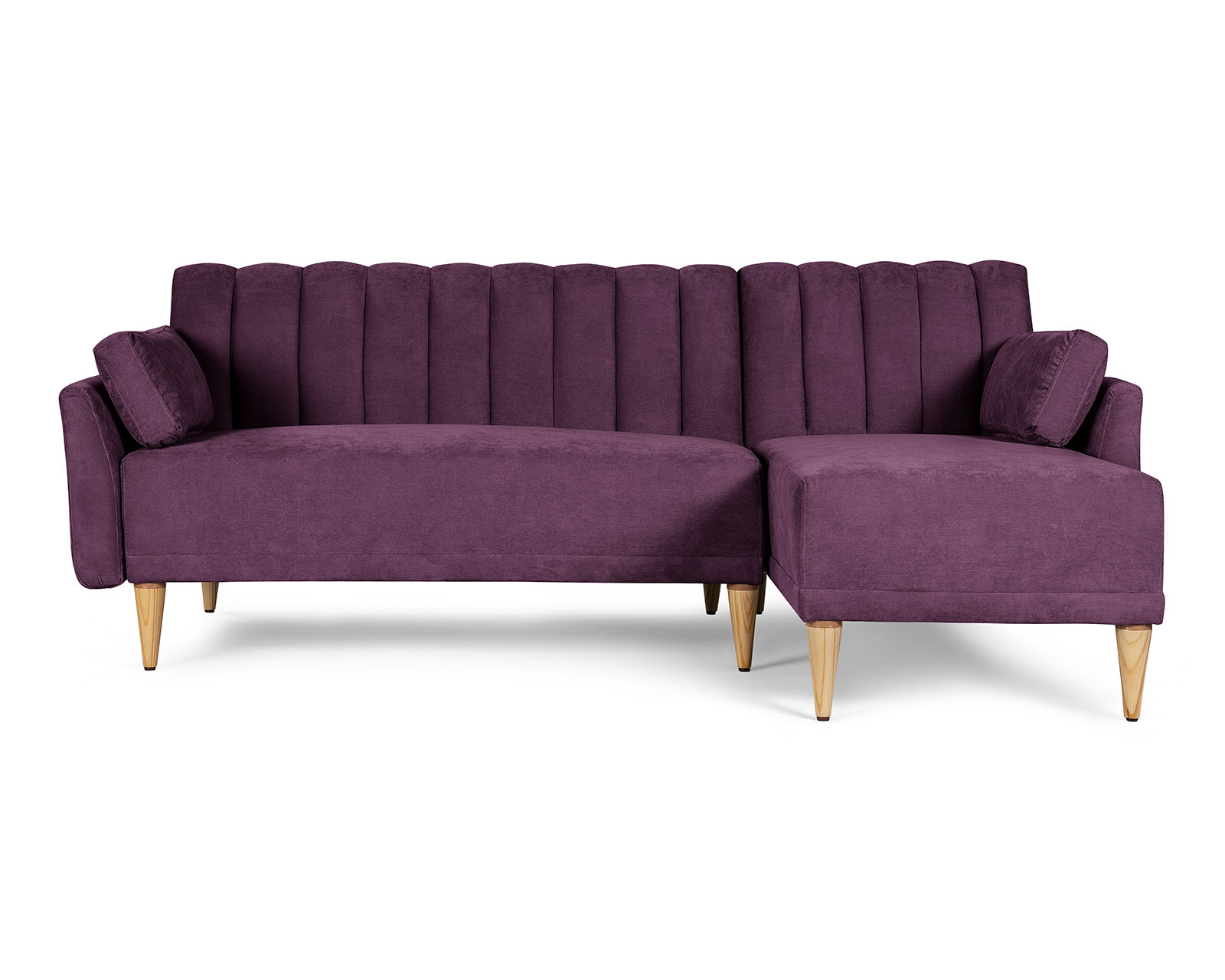 Foto 3 pulgar | Sala Modular Reversible De Velvet Morado Modelo Acapella