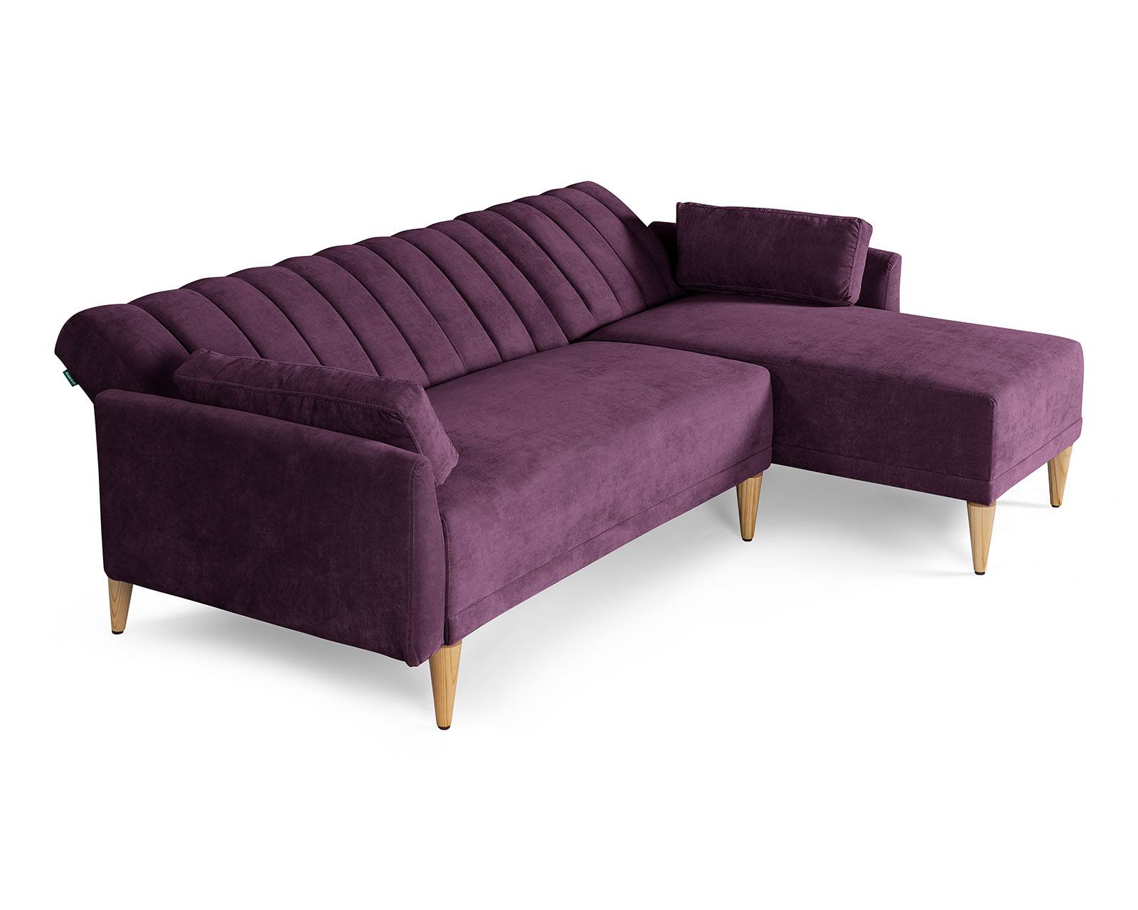 Foto 4 pulgar | Sala Modular Reversible De Velvet Morado Modelo Acapella