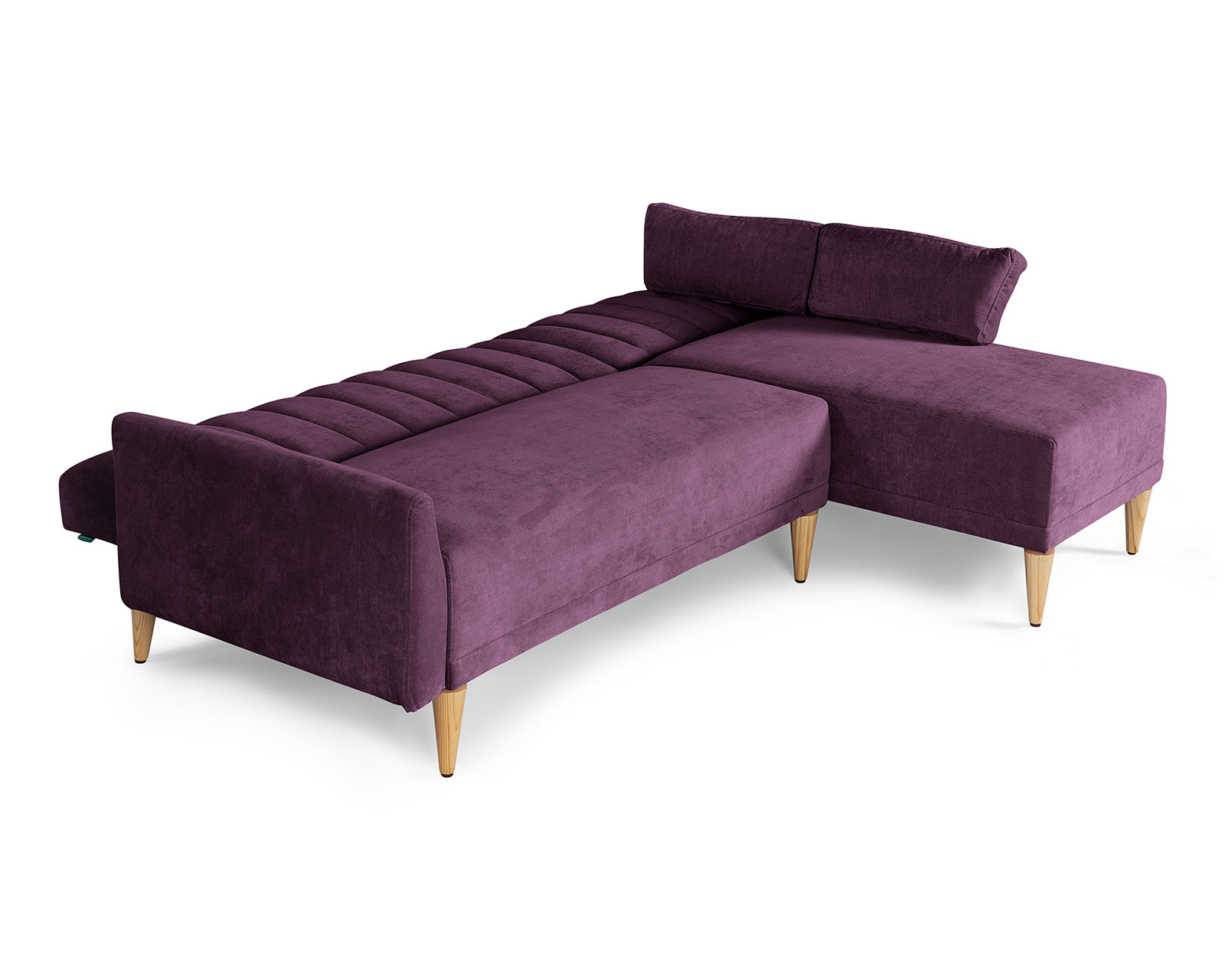 Foto 6 pulgar | Sala Modular Reversible De Velvet Morado Modelo Acapella