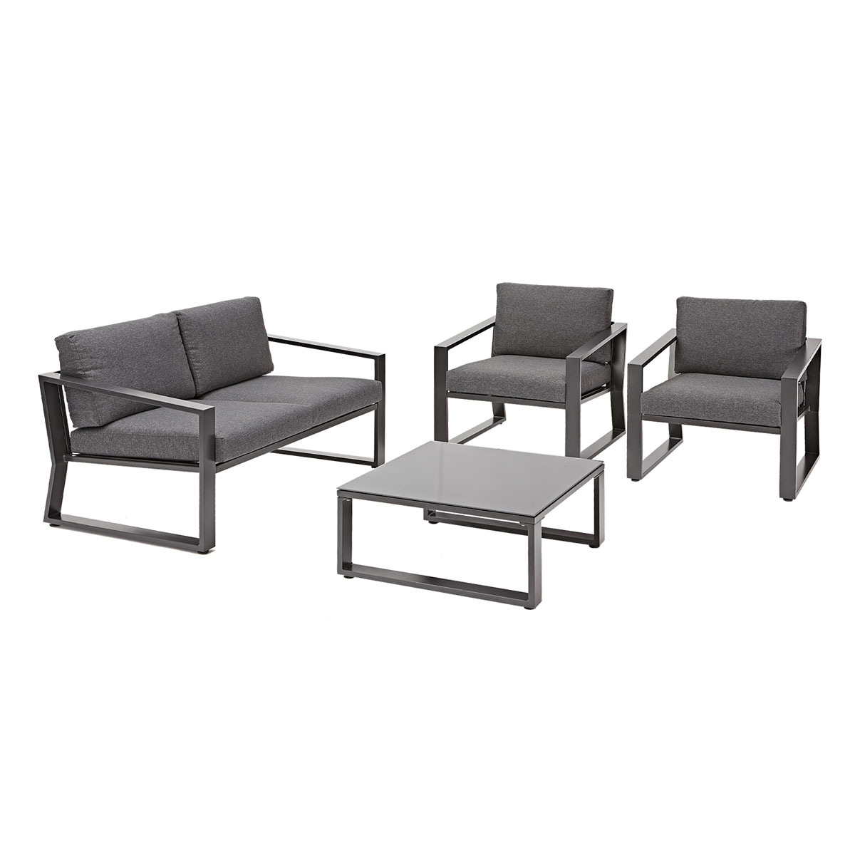 Foto 2 | Naterial Set De Sala Muebles De Jardín: Loveseat + 2 Sillones + Mesa De Centro Con Cojines Y Descansabrazos Par