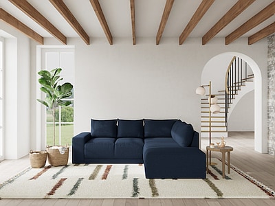 Foto 1 | Bombay Modular Misofa.mx Modular Derecha Azul Oscuro
