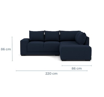 Foto 7 | Bombay Modular Misofa.mx Modular Derecha Azul Oscuro