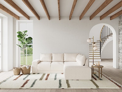 Foto 1 | Bombay Modular Misofa.mx Modular Derecha Ivory Blanco Snow