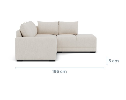 Foto 7 | Bombay Modular Misofa.mx Modular Derecha Ivory Blanco Snow