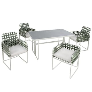 Foto 1 | Juego De Comedor Sillas Mesa Para Jardín Rattan Sunset 5 Pzs