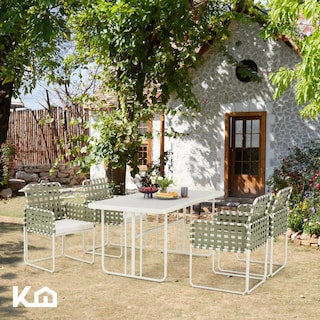 Foto 2 | Juego De Comedor Sillas Mesa Para Jardín Rattan Sunset 5 Pzs
