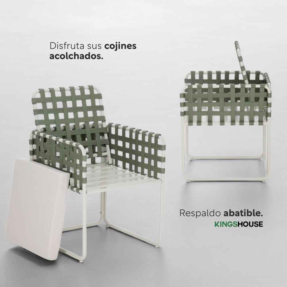 Foto 8 | Juego De Comedor Sillas Mesa Para Jardín Rattan Sunset 5 Pzs