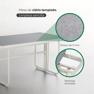 Foto 4 | Juego De Comedor Sillas Mesa Para Jardín Rattan Sunset 5 Pzs