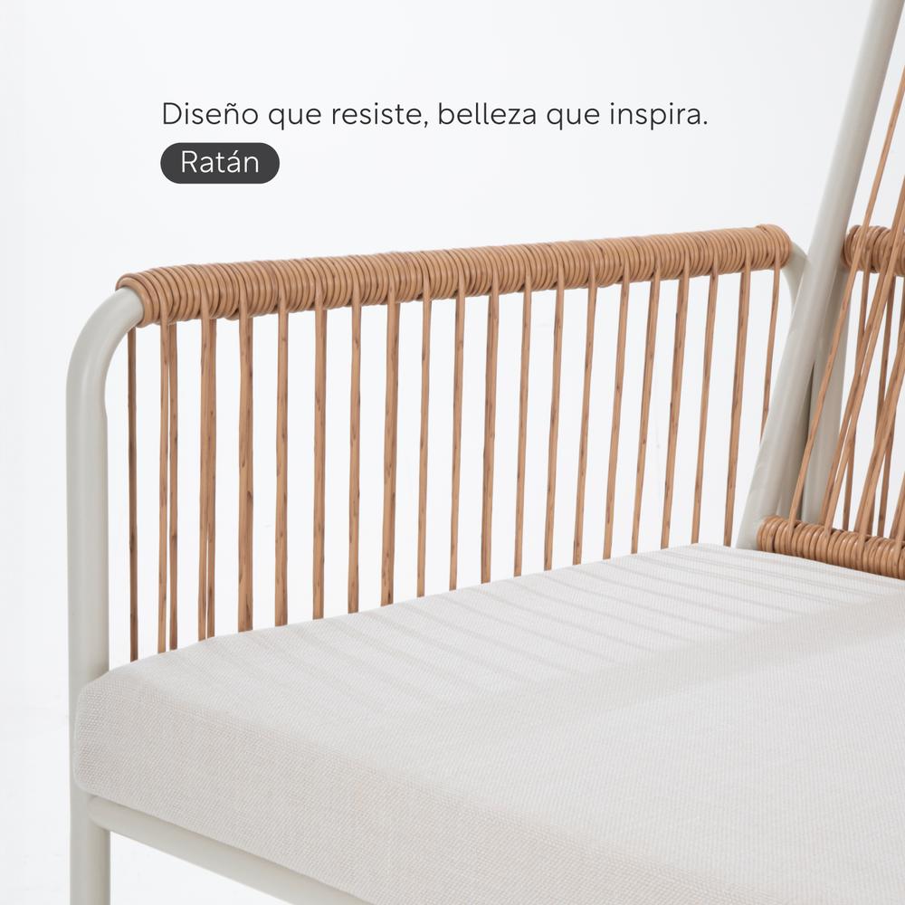Foto 8 pulgar | Juego De Comedor Sillas Mesa Para Jardín Rattan Sunset 5 Pzs