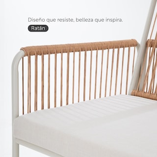 Foto 7 | Juego De Comedor Sillas Mesa Para Jardín Rattan Sunset 5 Pzs