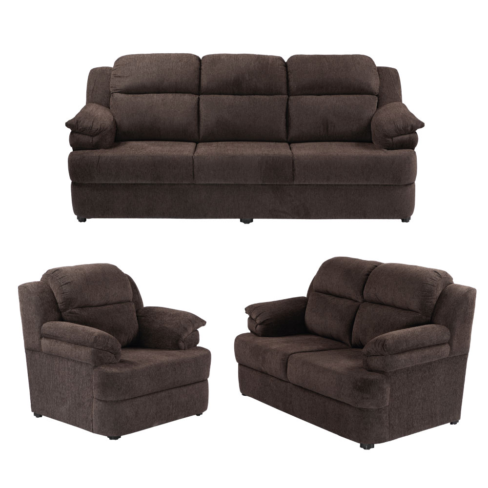 Foto 1 | Sala Trinity  Kendra Color Chocolate 3 Piezas ( Sofá, Love Seat Y Sillón)