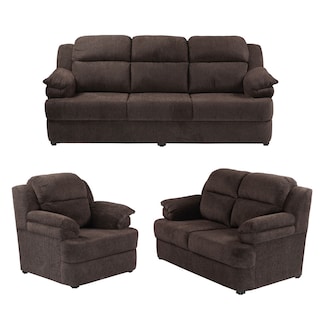 Foto 1 | Sala Trinity Kendra Color Chocolate 3 Piezas ( Sofá, Love Seat Y Sillón)