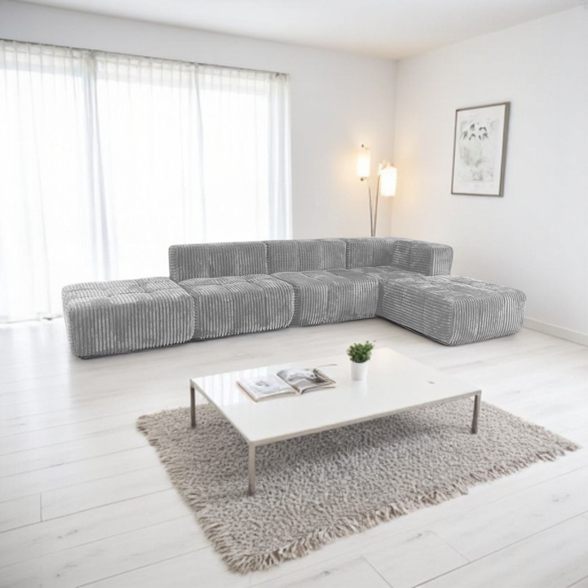 Foto 4 | Ilios Innova | Sofá Esquinero Milan En Felpa, Ajustable Y Confortable