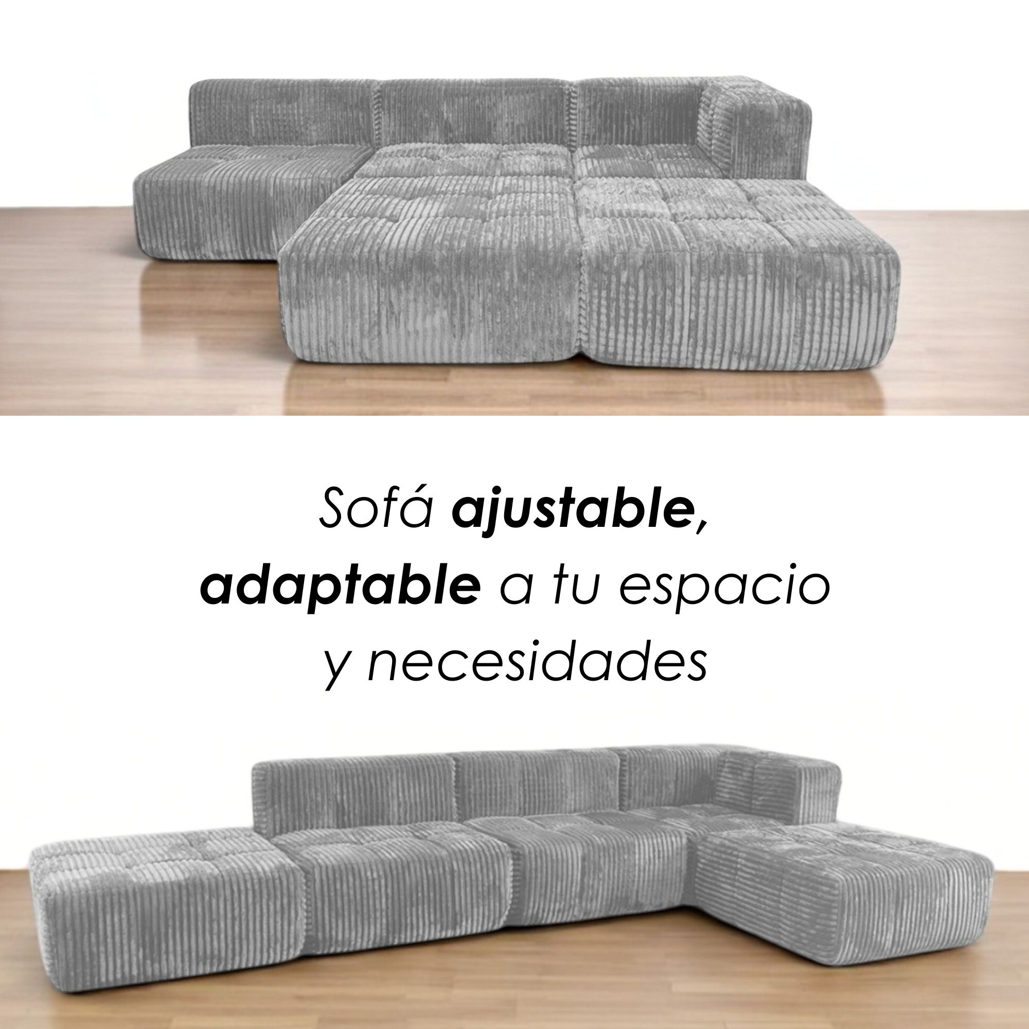 Foto 8 | Ilios Innova | Sofá Esquinero Milan En Felpa, Ajustable Y Confortable
