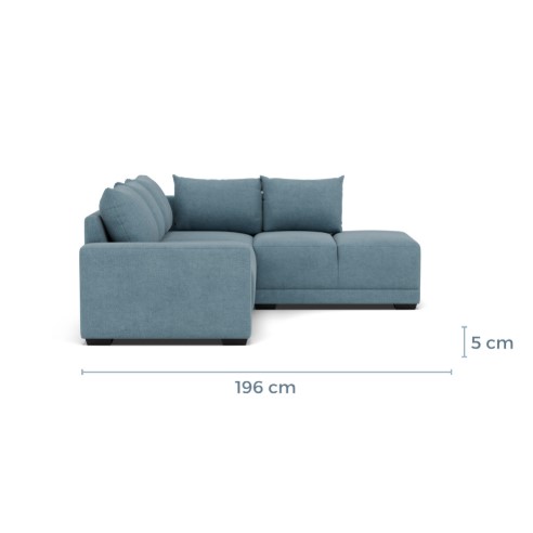 Foto 8 | Bombay Modular Misofa.mx Modular Derecha Azul Claro