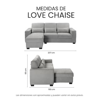 Foto 8 | Love Chaise Trinity Eros Color Gris Izquierdo
