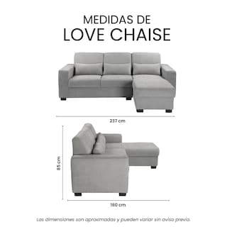 Foto 8 | Love Chaise Trinity Eros Color Gris Derecho