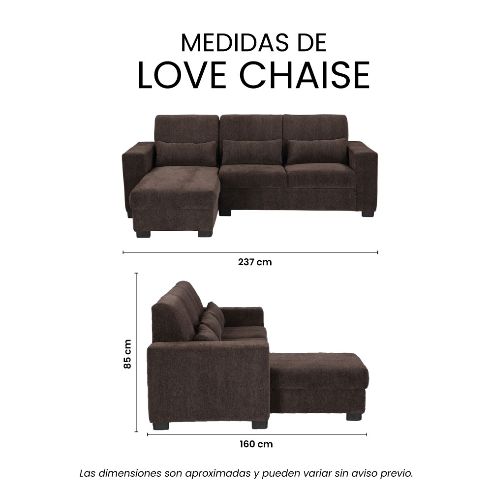 Foto 9 pulgar | Love Chaise Trinity Eros Color Chocolate Izquierdo