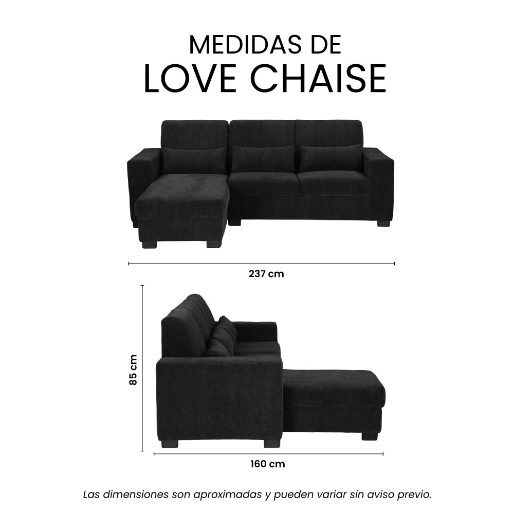 Foto 9 pulgar | Love Chaise Trinity Eros Color Negro Izquierdo