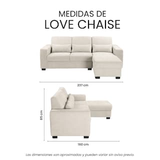 Foto 8 | Love Chaise Trinity Eros Color Crema Derecho