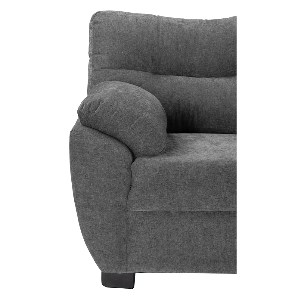 Foto 3 pulgar | Sala Dicasa Monza Colo Gris Oscuro 3 Piezas ( Sillón, Love Seat Y Sofá)