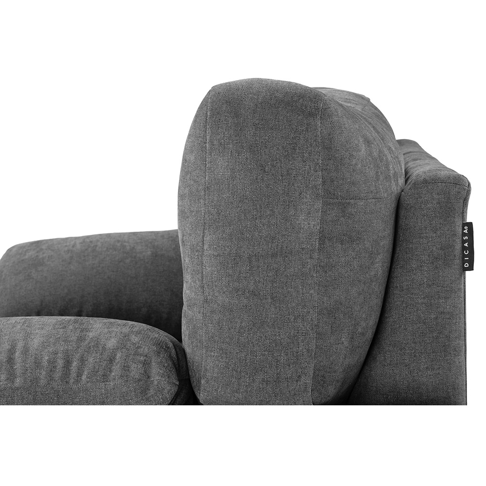 Foto 7 pulgar | Sala Dicasa Monza Colo Gris Oscuro 3 Piezas ( Sillón, Love Seat Y Sofá)