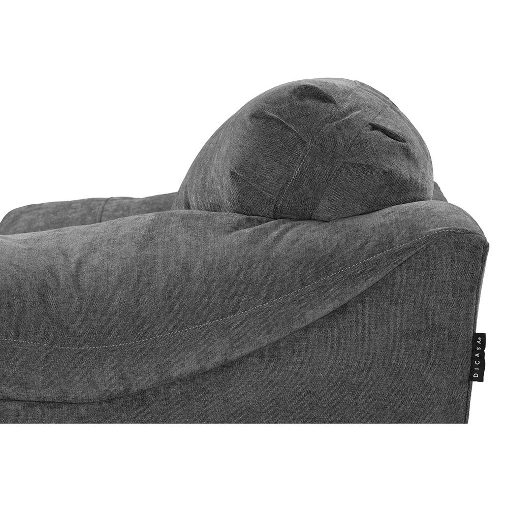 Foto 7 pulgar | Sala Dicasa Aston Color Gris Oscuro 3 Piezas ( Sillón, Love Seat Y Sofá)
