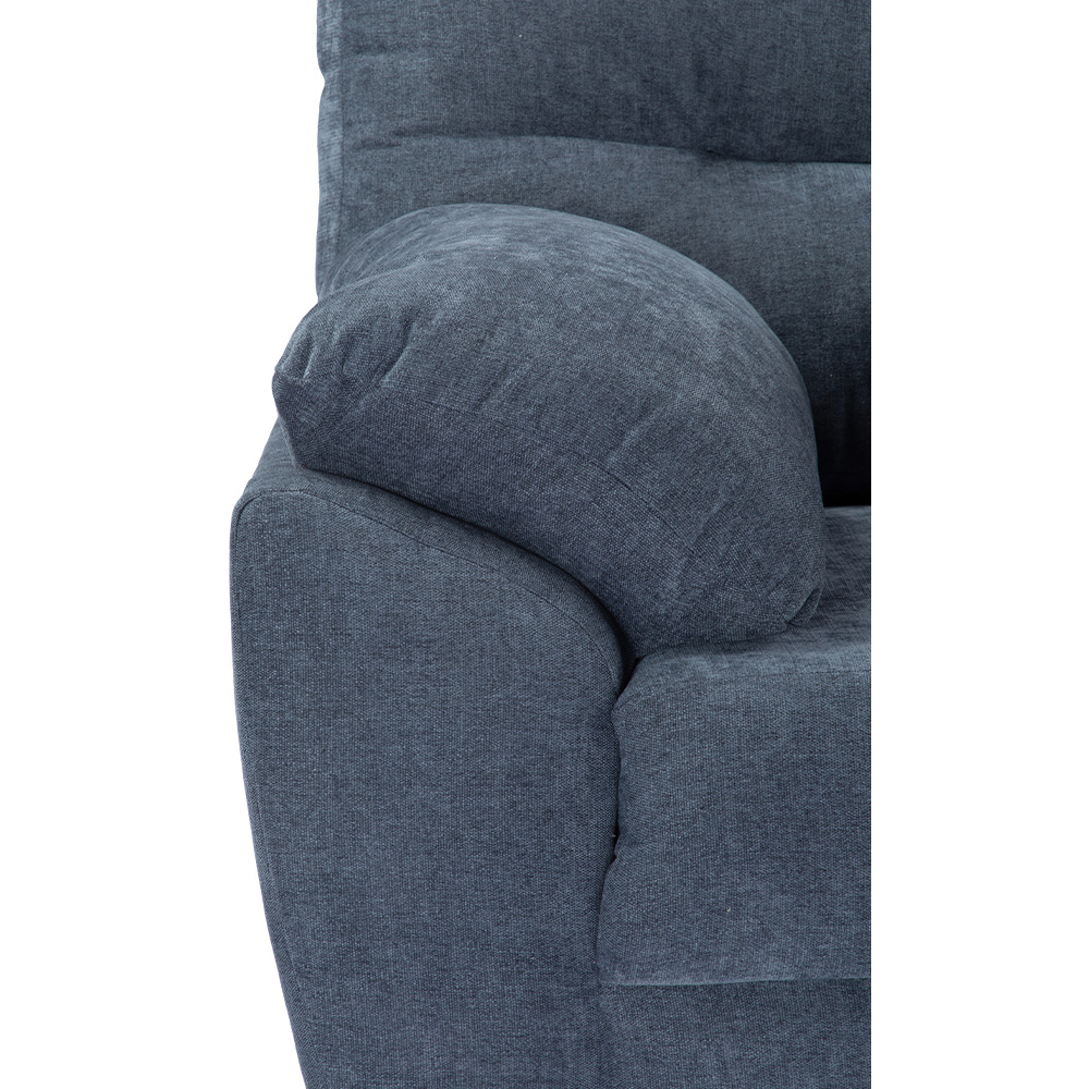 Foto 4 pulgar | Sala Dicasa Monza Color Azul 3 Piezas ( Sillón, Love Seat Y Sofá)
